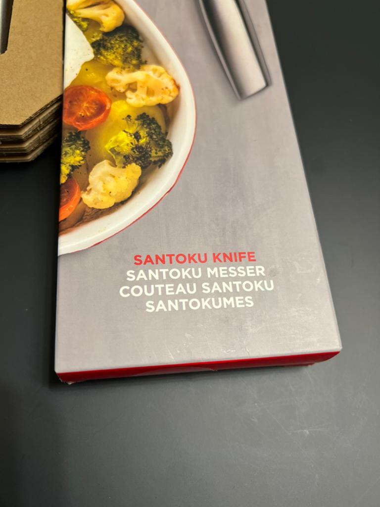 Santoku keukenmes van Kuhn Rikon, Nieuw, Ophalen of Verzenden, Metaal, Grijs