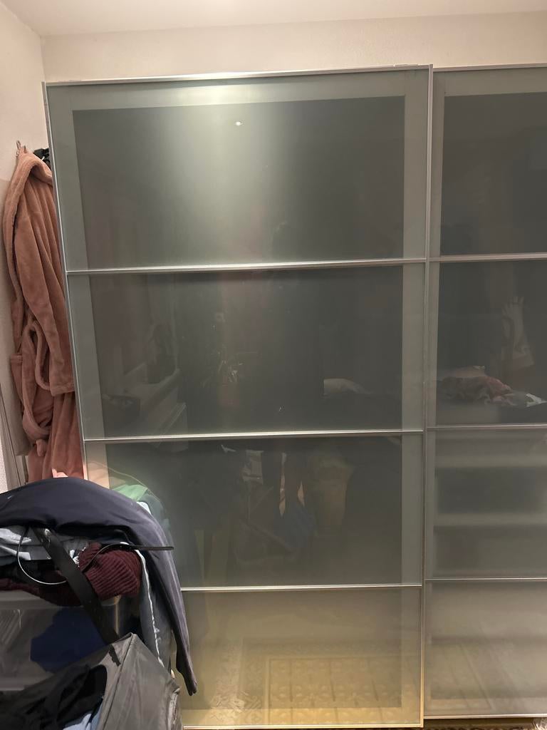 Pax dubbele glazen schuifdeur 200x200, Ophalen, Gebruikt, 200 cm of meer, Modern, ikea, tijdloos