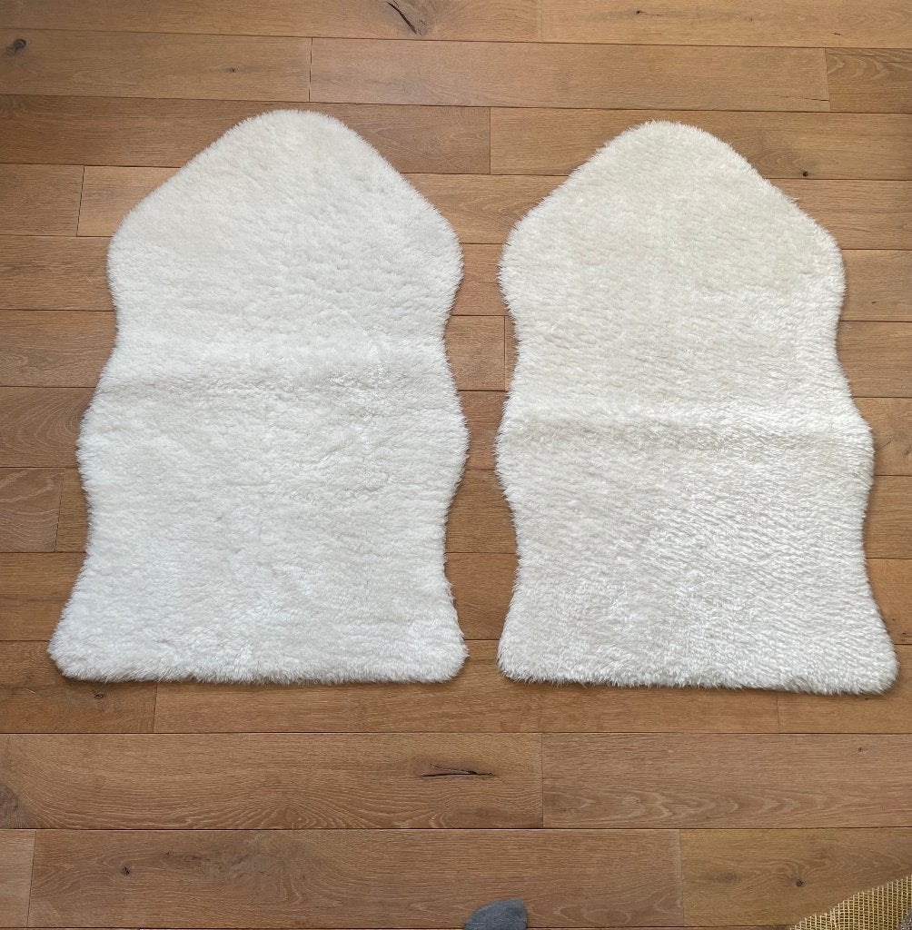 IKEA Toftlund vloerkleed wit 55x85 cm, Ophalen of Verzenden, Zo goed als nieuw, Kleed of Kussen
