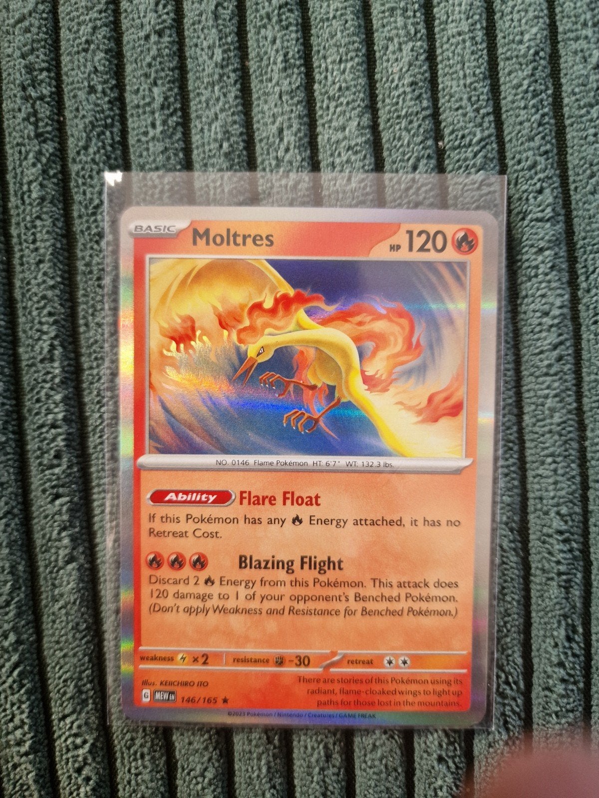 Moltres Pokémon Kaart 146/165, Ophalen