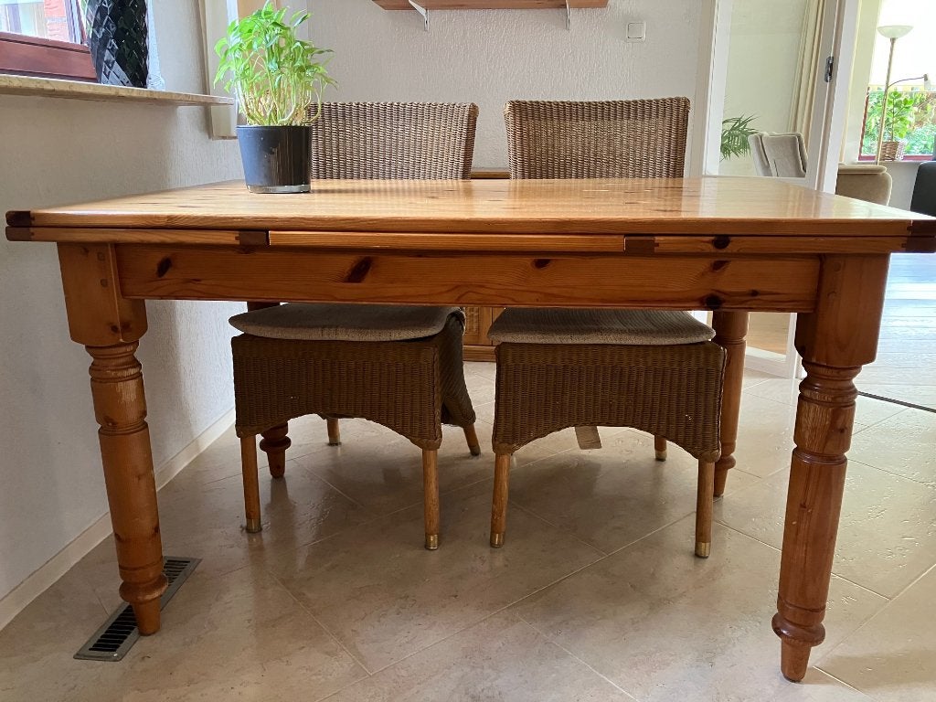 Eettafel, uitschuifbaar, Huis en Inrichting, Tafels | Eettafels, Gebruikt, 50 tot 100 cm, 200 cm of meer, Vijf personen of meer
