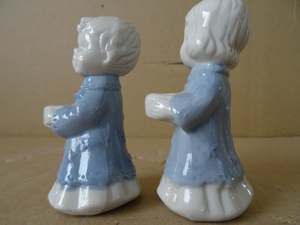 Vintage beeldjes kandelaars Berman & Anderson Japan 10cm, Ophalen of Verzenden, Zo goed als nieuw, Mens