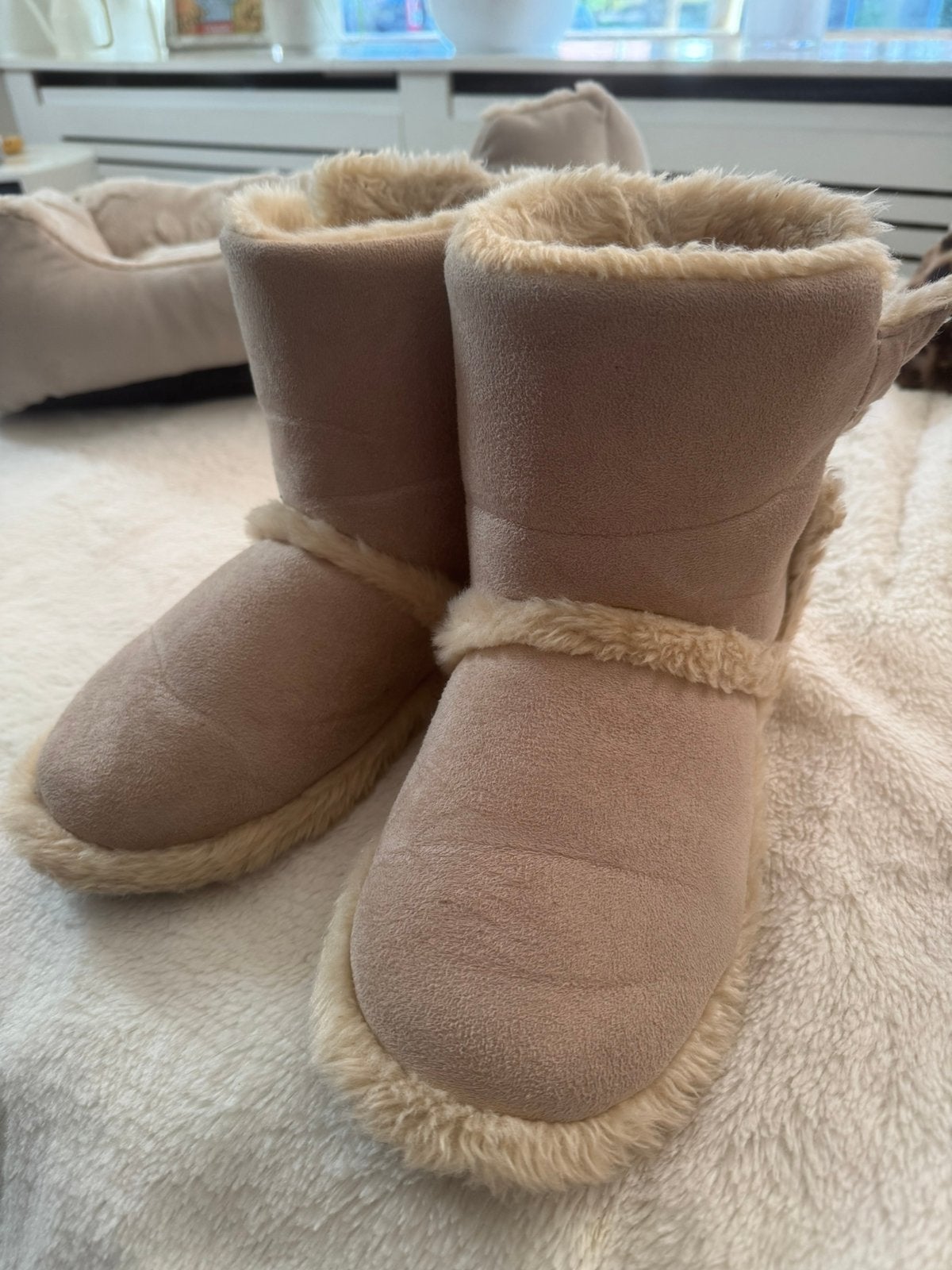 Gedragen warme pantoffels, Kleding | Dames, Schoenen, Verzenden, Beige, Pantoffels of Sloffen, Gedragen