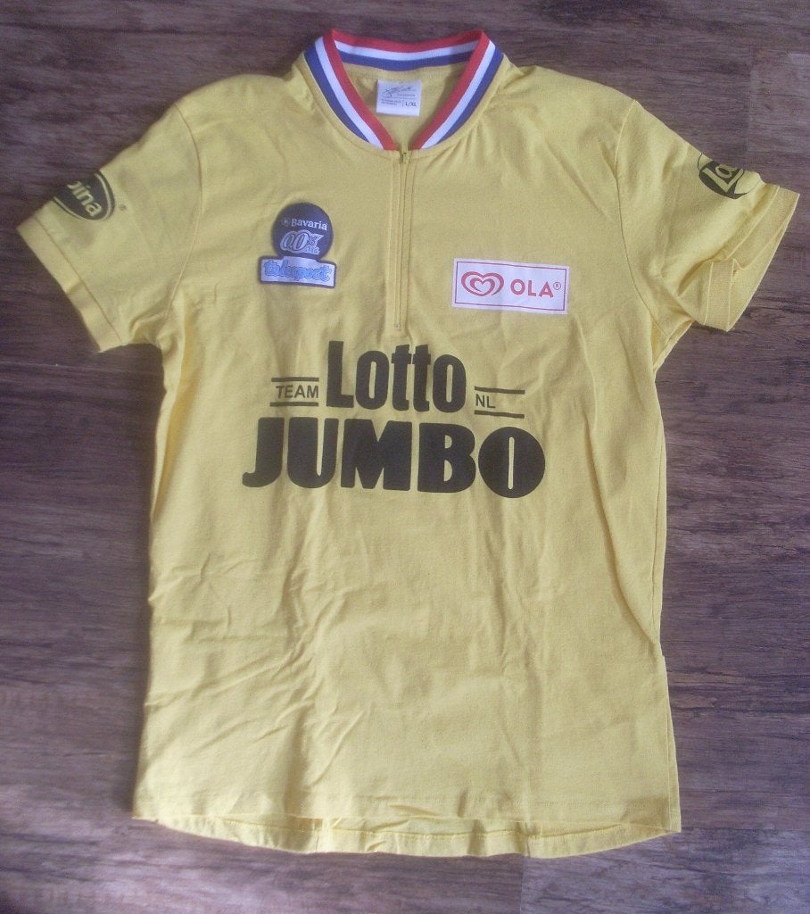 Lotto Jumbo Retro Wielershirt L/XL, Jumbo, Geel, Maat 56/58 (XL), Ophalen of Verzenden