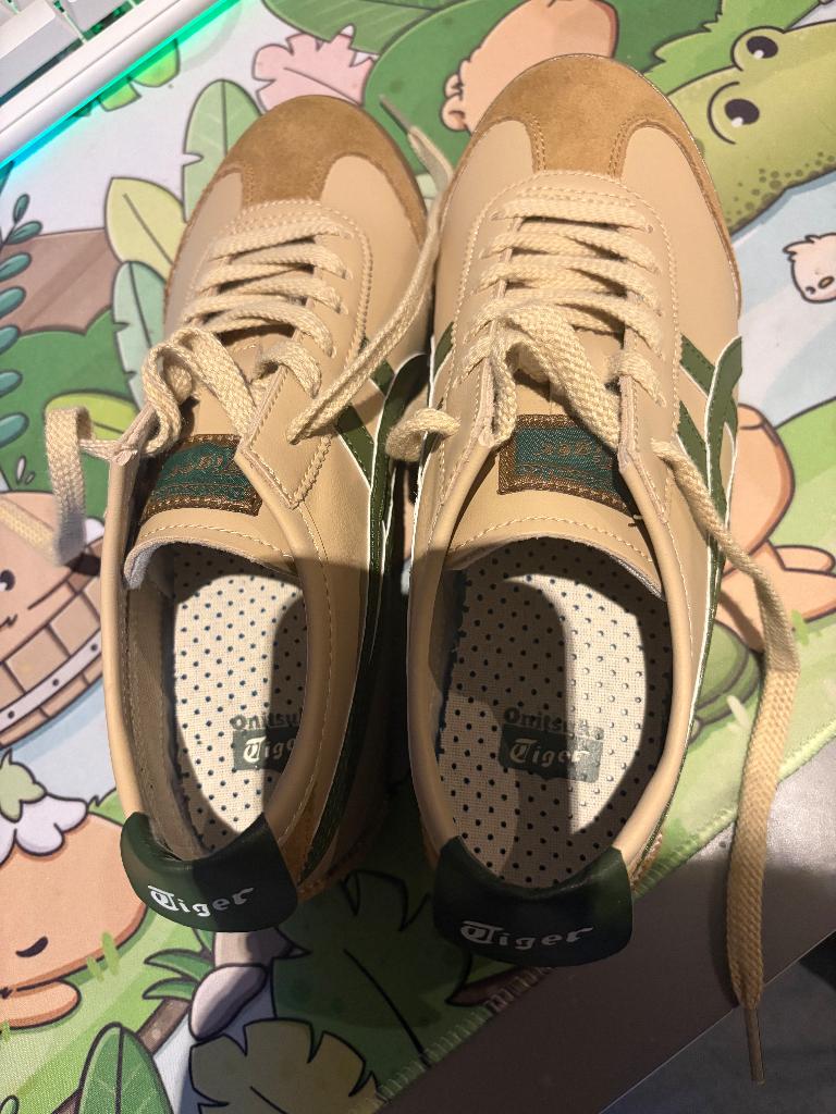 Onitsuka Tiger Mexico 66 beige/grass green Size 38, Beige, Nieuw, Ophalen of Verzenden, Sneakers of Gympen