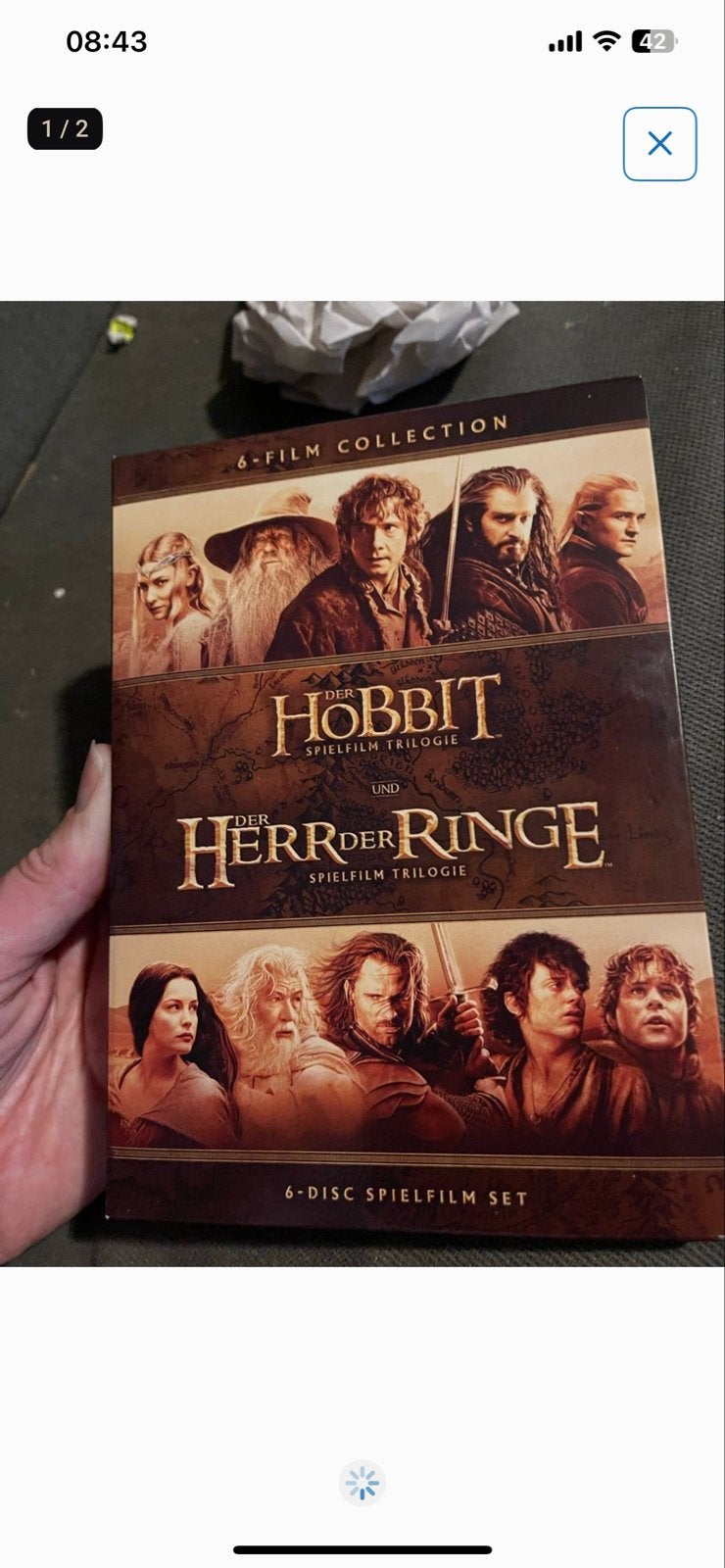 The Hobbit & The Lord of the Rings 6-Film Collection DVD, Engels, Nederlands, Ophalen of Verzenden, Zo goed als nieuw