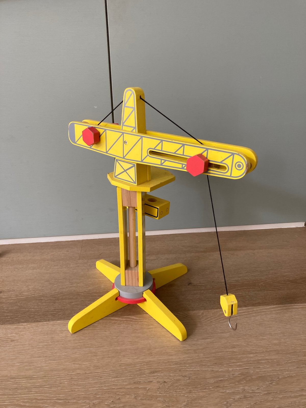 Houten hijskraan speelgoed, Ophalen of Verzenden, Gebruikt