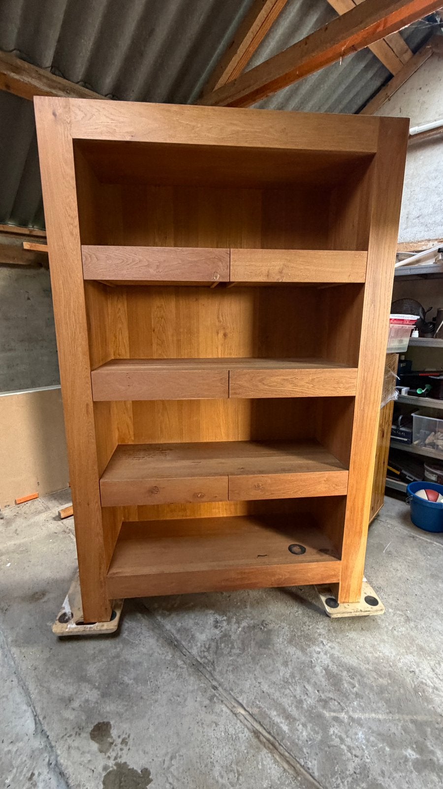 Eiken kast, Ophalen, Gebruikt, 100 tot 150 cm, 200 cm of meer