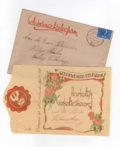 Telegram Valkenburg Cauberg Schoonbron 1947., Verzamelen, Overige Verzamelen, Zo goed als nieuw, Ophalen of Verzenden