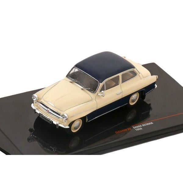 Skoda Octavia 1959 Beige Blauw Modelauto 1/43 Ixo Models, Overige merken, Ixo Models, Auto, Ixo Models