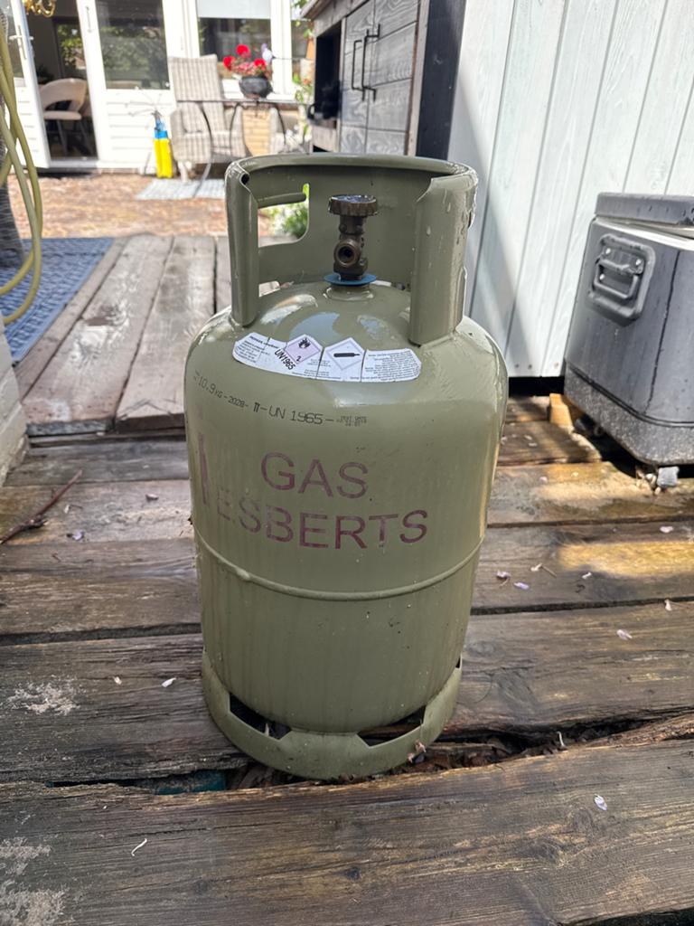 Lege Gasfles 10kg - Gas Esberts, Caravans en Kamperen, Kampeeraccessoires, Zo goed als nieuw, Ophalen