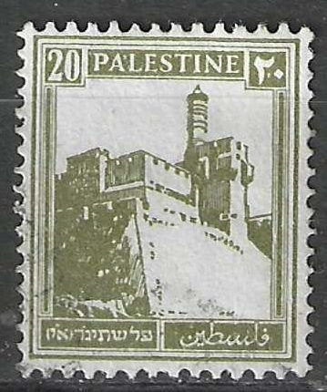 Palestina 1927/1945 - Yvert 74 - Citadel van Jeruzalem (ST), Postzegels en Munten, Postzegels | Azië, Verzenden, Gestempeld, Zuid-Azië