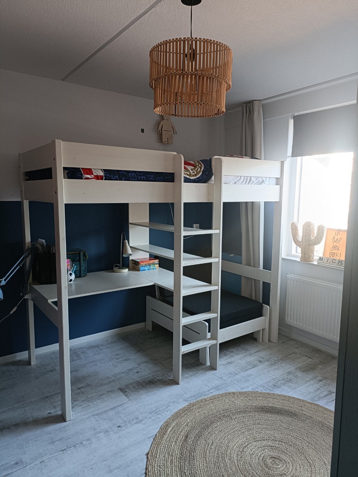 Hoogslaper met bureau en slaapbank - Leen Bakker Pino, Ophalen, Hoogslaper, Eenpersoons, 160 tot 180 cm