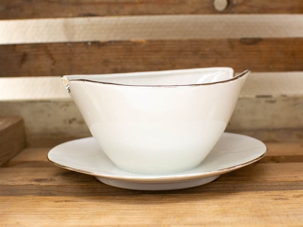 chodziez saus schaaltje met vast schoteltje 29884, Gebruikt, Ophalen of Verzenden, Bord(en), Wedgwood