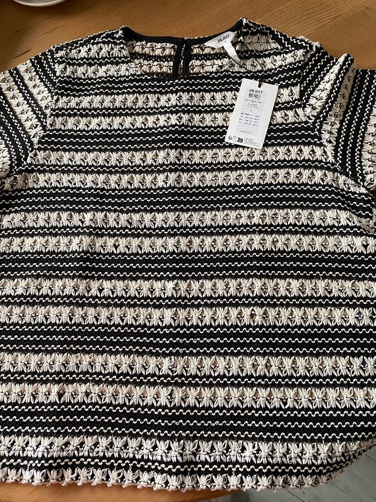 10) zwart wit truitje “Object”, Meerkleurig, Ophalen of Verzenden, Zo goed als nieuw, Object