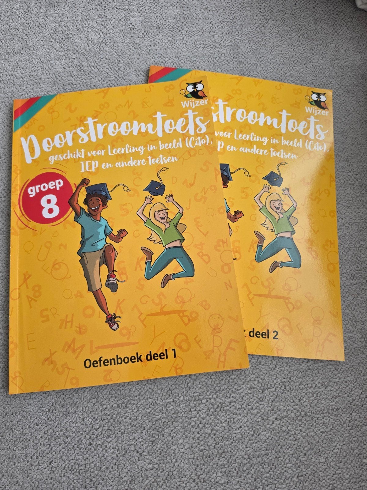 Doorstroomtoets Groep 8 Oefenboek deel 1 en 2 (nieuw), Ophalen of Verzenden, Nieuw, LBO, Wijzer