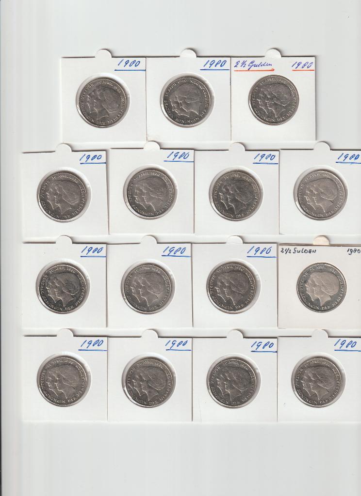 15 Rijksdaalders Dubbelkop, Ophalen of Verzenden, Koningin Juliana, 2½ gulden