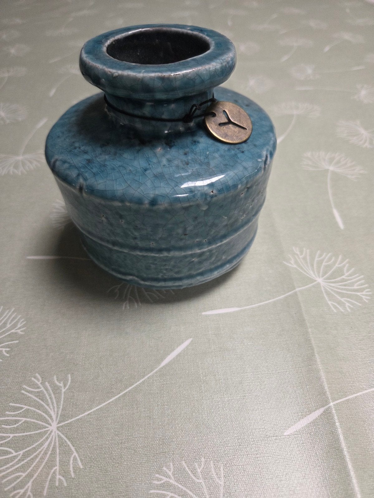 brYnxz vaas petrol kleur, Ophalen, Zo goed als nieuw, Overige kleuren, 12 cm