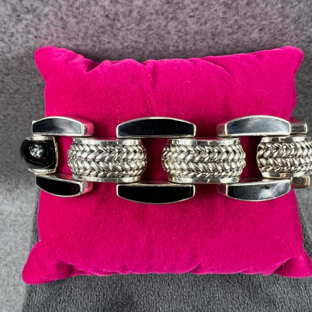 Buddha to Buddha armband Batul Black Onyx | 19cm | 404560, Ophalen of Verzenden, Zo goed als nieuw, Zilver, Zilver