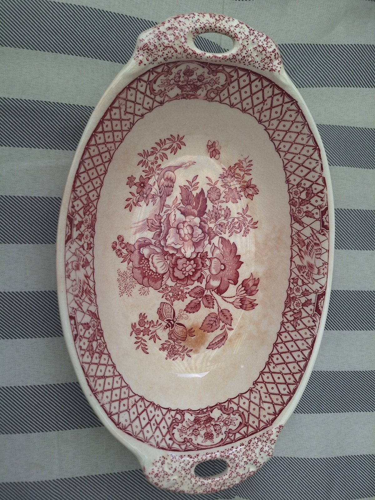 Verkleurde Mason's Stratford China Ovenschaal 17x27 cm, Ophalen of Verzenden