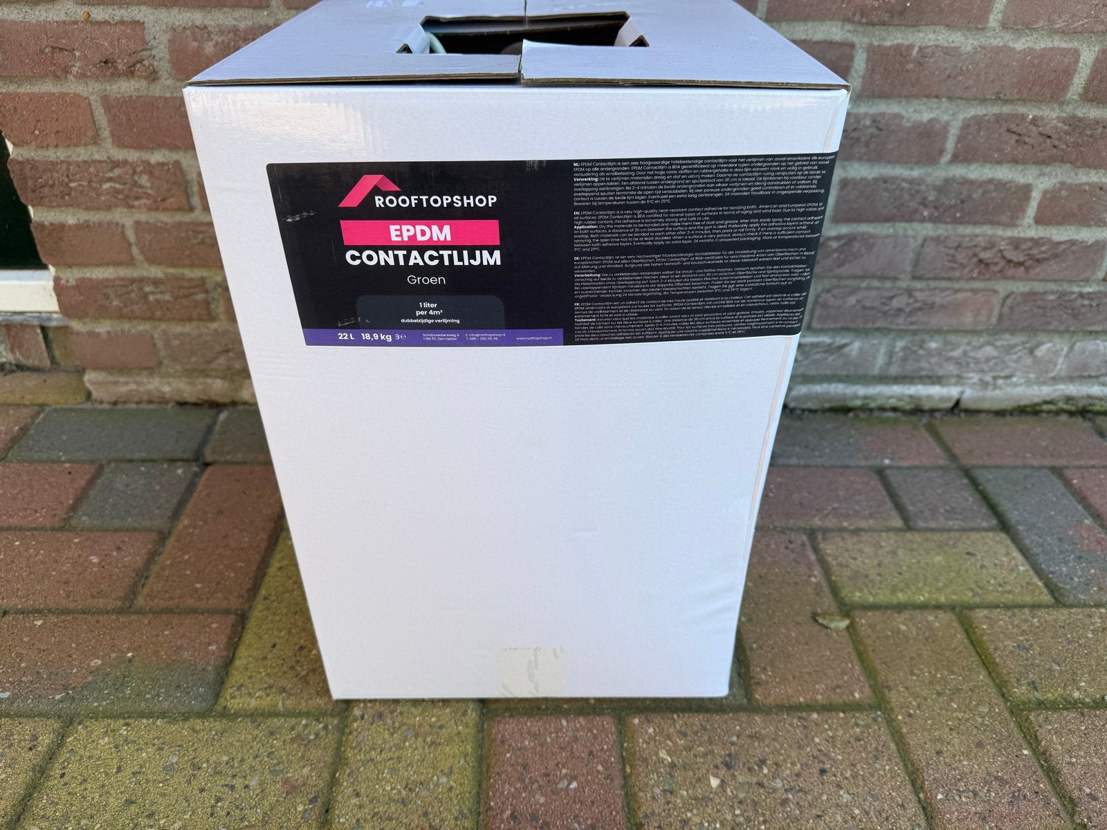 EPDM Contactlijm Drukvat - 22 Liter (80 m²), 20 liter of meer, Ophalen, Nieuw, Groen