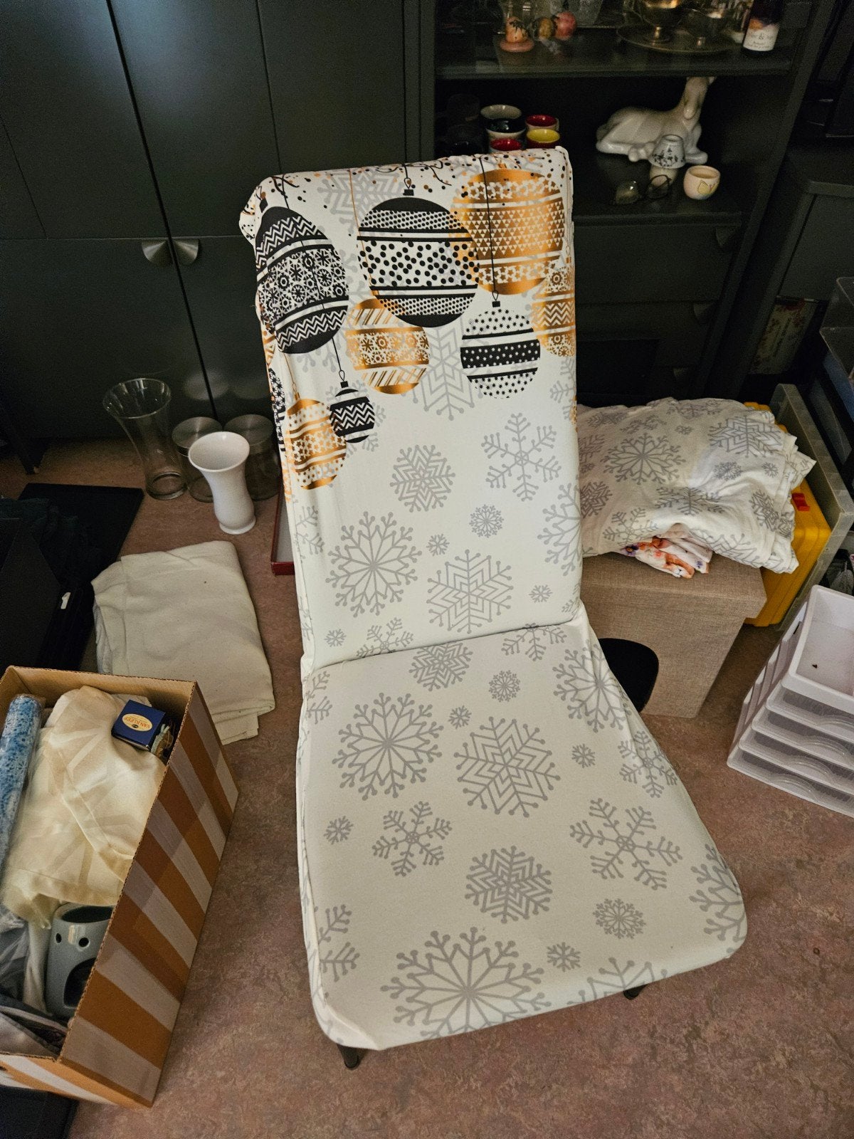 8 stuks hoezen voor stoelen - Kerstthema, Ophalen, Nieuw, Vijf, Zes of meer stoelen