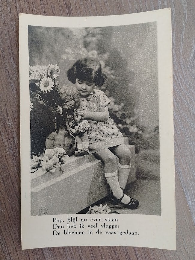 Nostalgische kinder ansichtkaart, Vintage,  met gedicht, Ophalen of Verzenden, Voor 1940, Nieuw, Kind