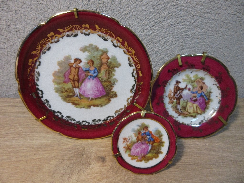 Kleine bordjes Limoges porselein, Ophalen of Verzenden