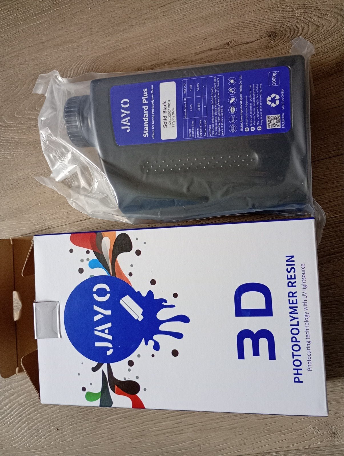 JAYO Standard Plus 3D Printer Resin Zwart 1000g, Computers en Software, 3D Printers, Nieuw, Ophalen of Verzenden
