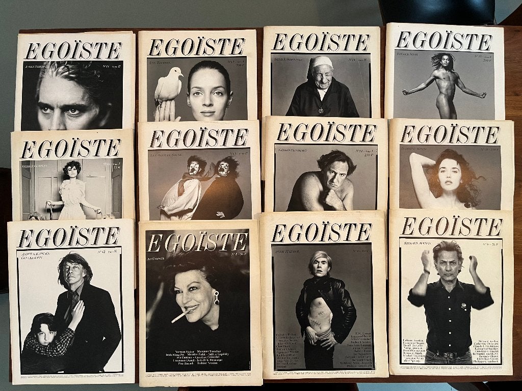 12x Egoïste magazine zeer zeldzaam tijdschrift kunst mode, Ophalen of Verzenden, 1980 tot heden, Tijdschrift