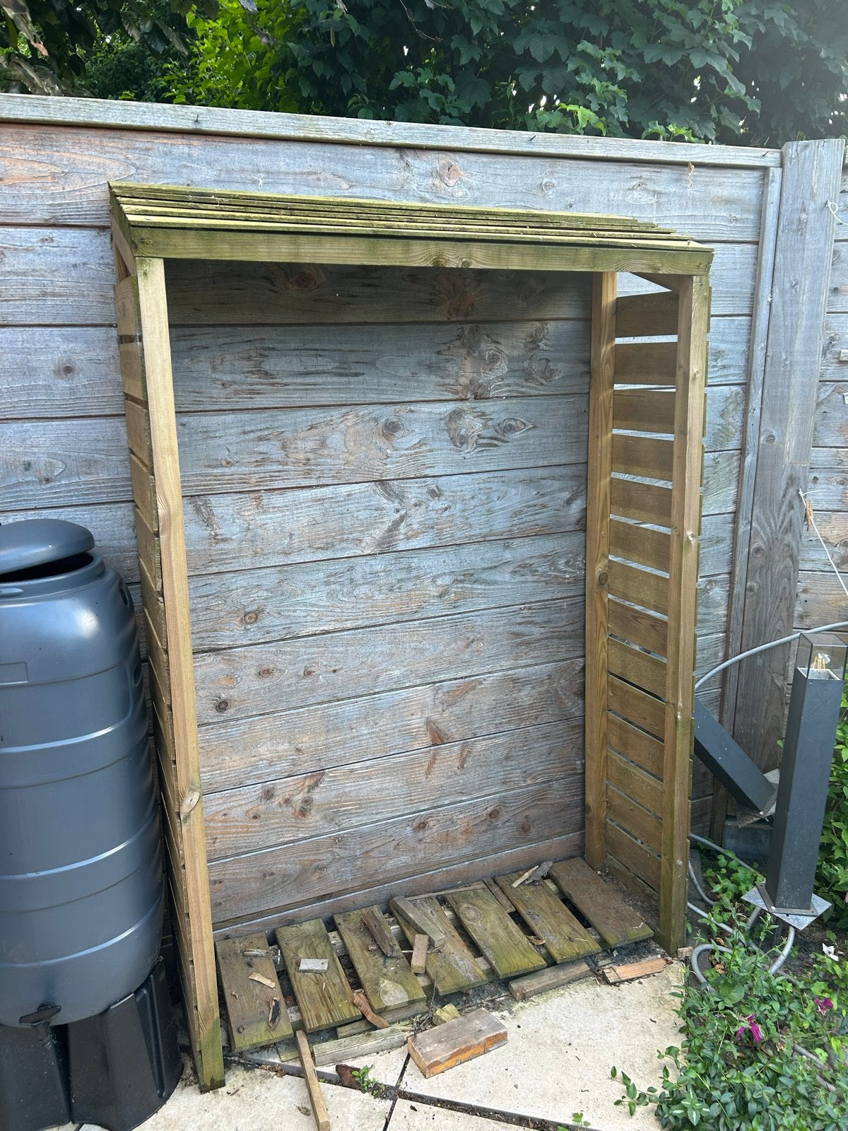 Houthok OUTDOOR LIFE Houtopslag S geïmpregneerd grenenhout, Tuin en Terras, Ophalen, Gebruikt, Hout, Overige typen