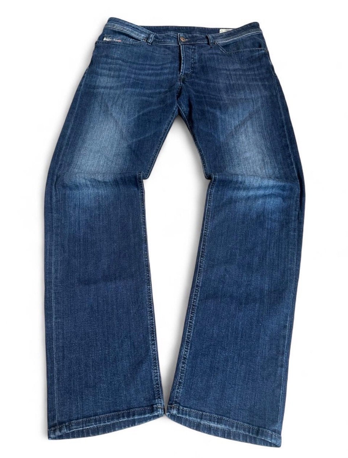 Diesel Waykee Straight Fit Jeans W36 L34 - Medium Blauw, Kleding | Heren, Ophalen of Verzenden, Gedragen, Blauw, W36 - W38 (confectie 52/54)