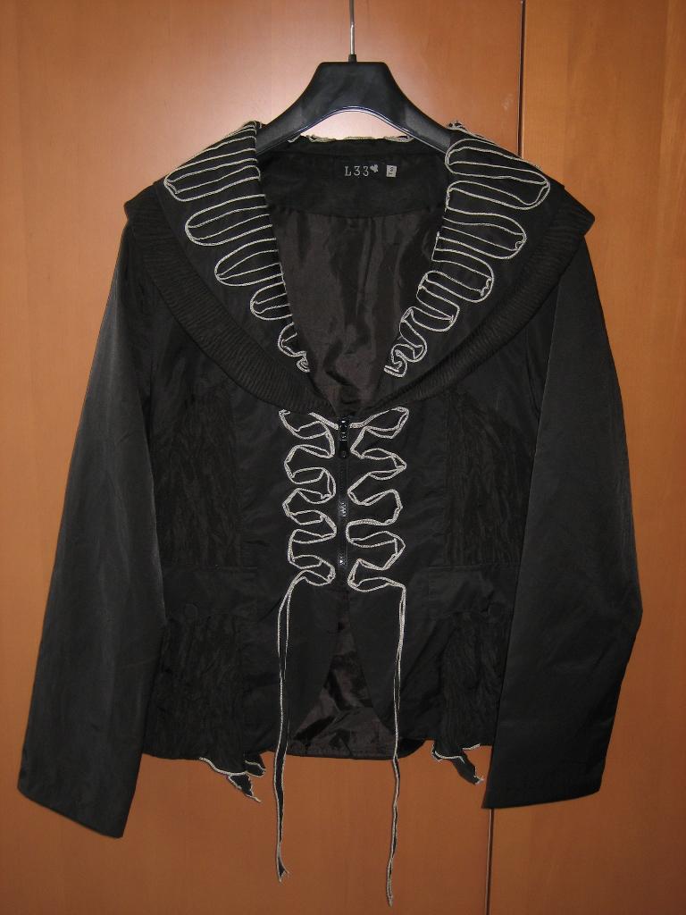 Chique feestelijk zwart blouse-jasje L 33, maat 40, snazzeys, Maat 38/40 (M), L33, Verzenden, Zwart