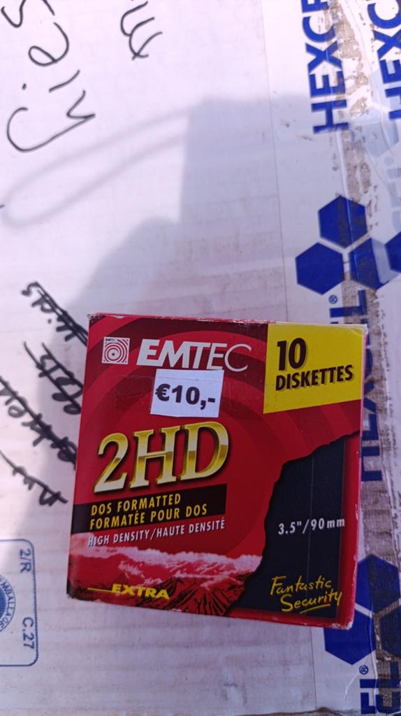 EMTEC 2HD DOS geformatteerde diskettes - 10 stuks, HDD, EMTEC, Nieuw, Ophalen of Verzenden