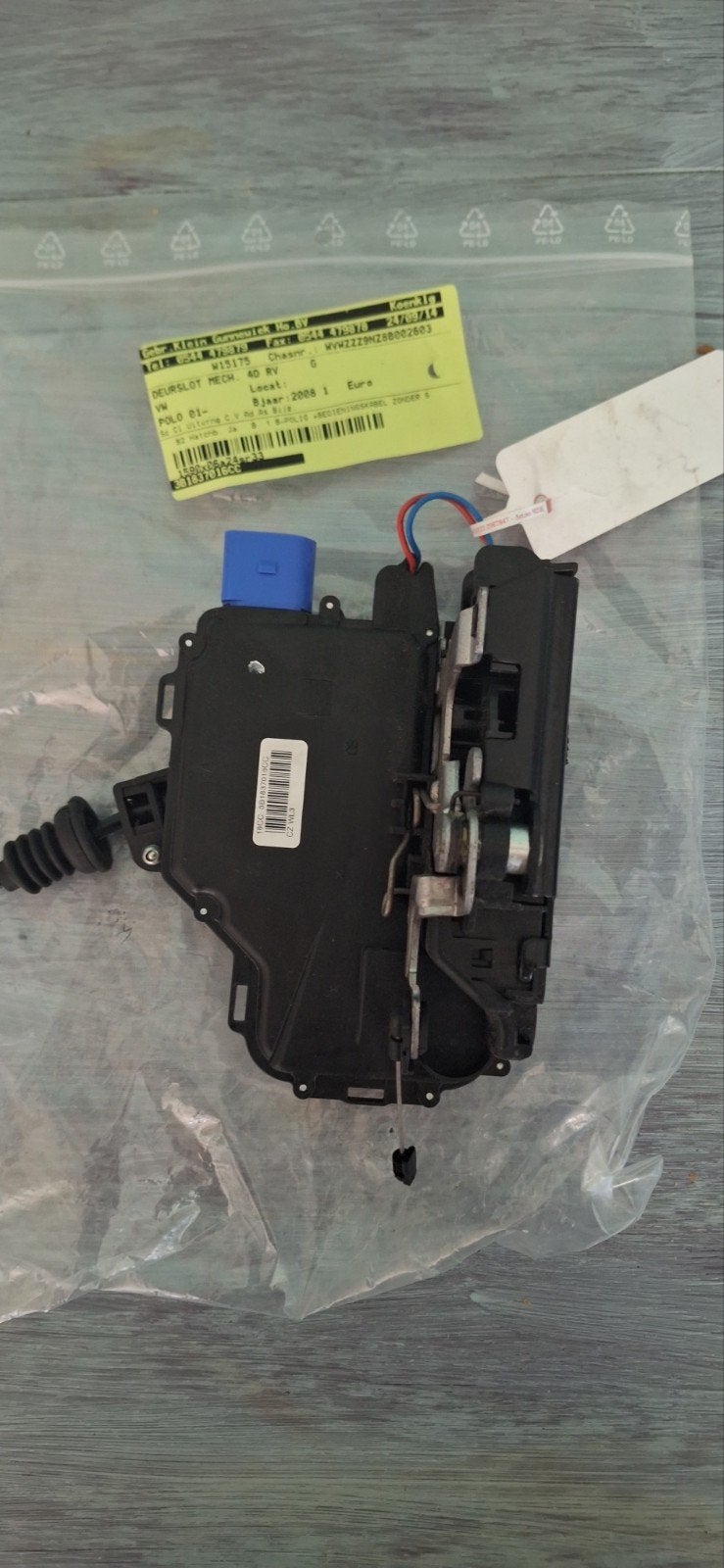 Deurslot rechtsachter VW Polo 9N3 (2008 ) ), Auto-onderdelen, Carrosserie en Plaatwerk, Ophalen of Verzenden, Voor, Volkswagen