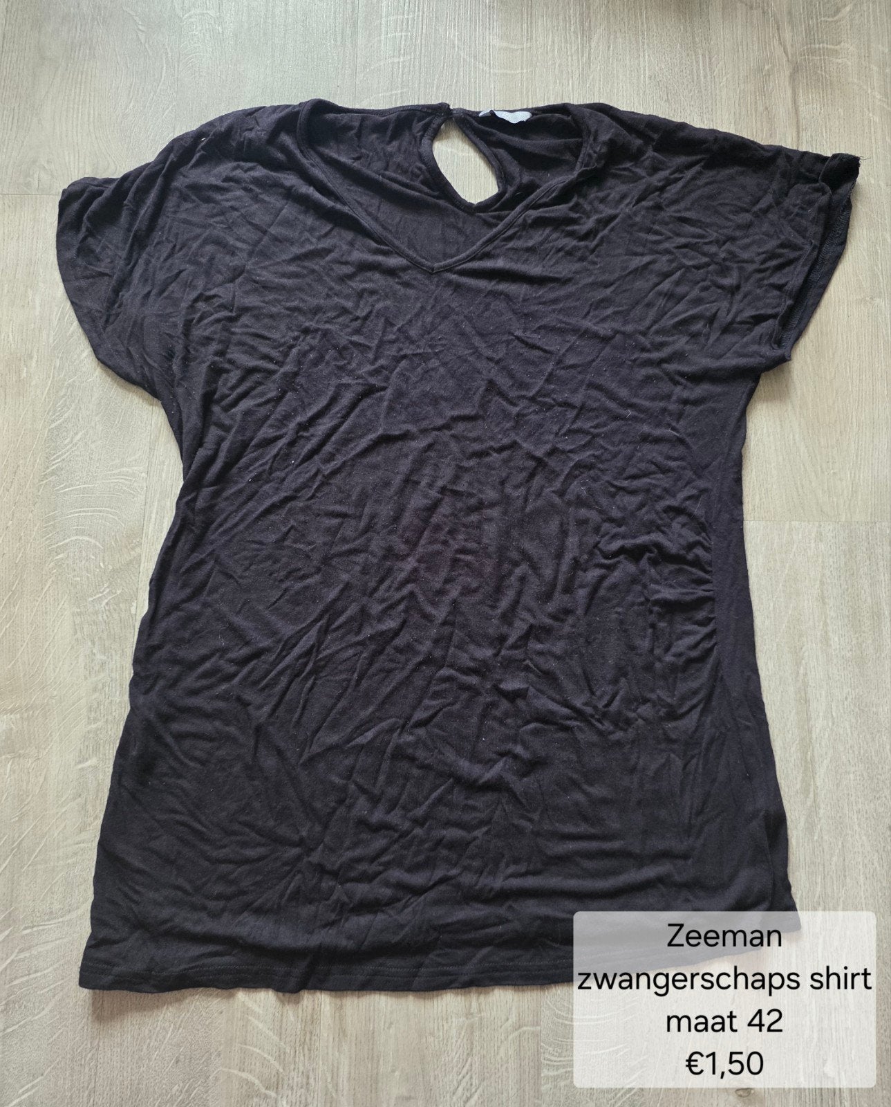 Zwangerschaps shirt, Kleding | Dames, Zeeman, Zwart, Maat 42/44 (L), Ophalen of Verzenden