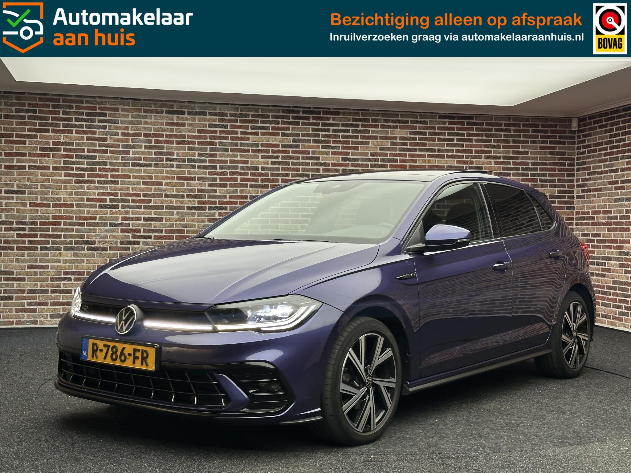Volkswagen Polo 1.0 TSI R-Line Business | Dak| Keyless| IQ L, Automatische klimaatregeling, Stof, Gebruikt, Euro 6