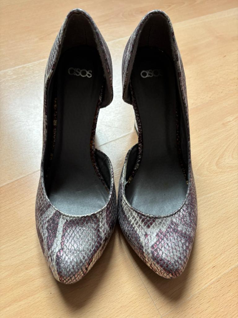 ASOS Pumps met slangenprint en sleehak, Ophalen of Verzenden, Gedragen, Overige kleuren, Pumps