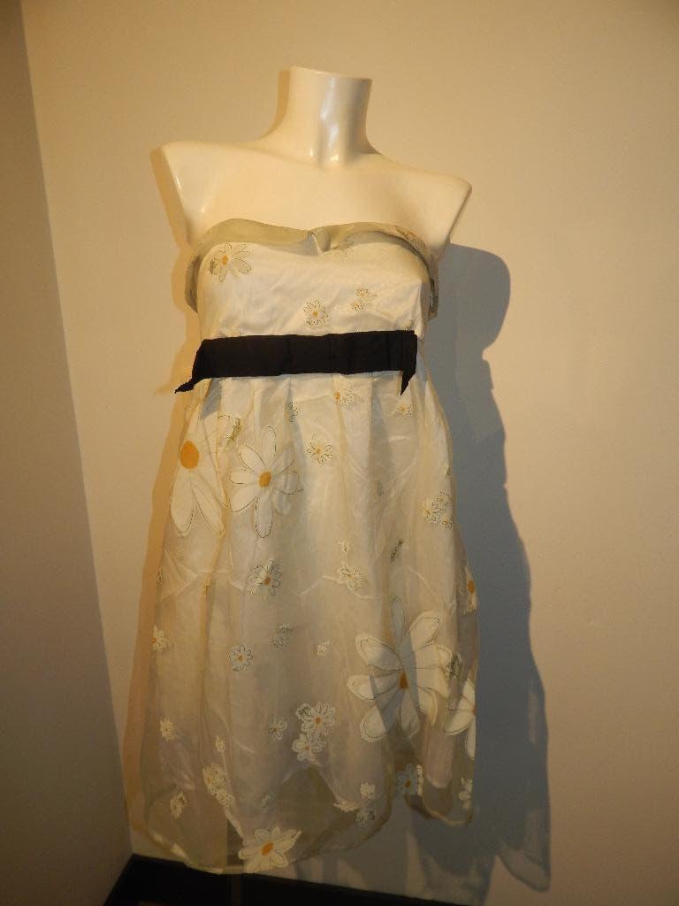 Red Valentino schattige madeliefjes jurk voile laag IT 42