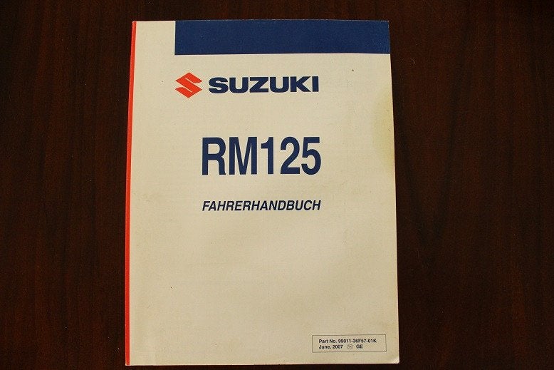 Suzuki RM125 2007 motorrad Fahrer handbuch, Motoren, Ophalen of Verzenden, Suzuki