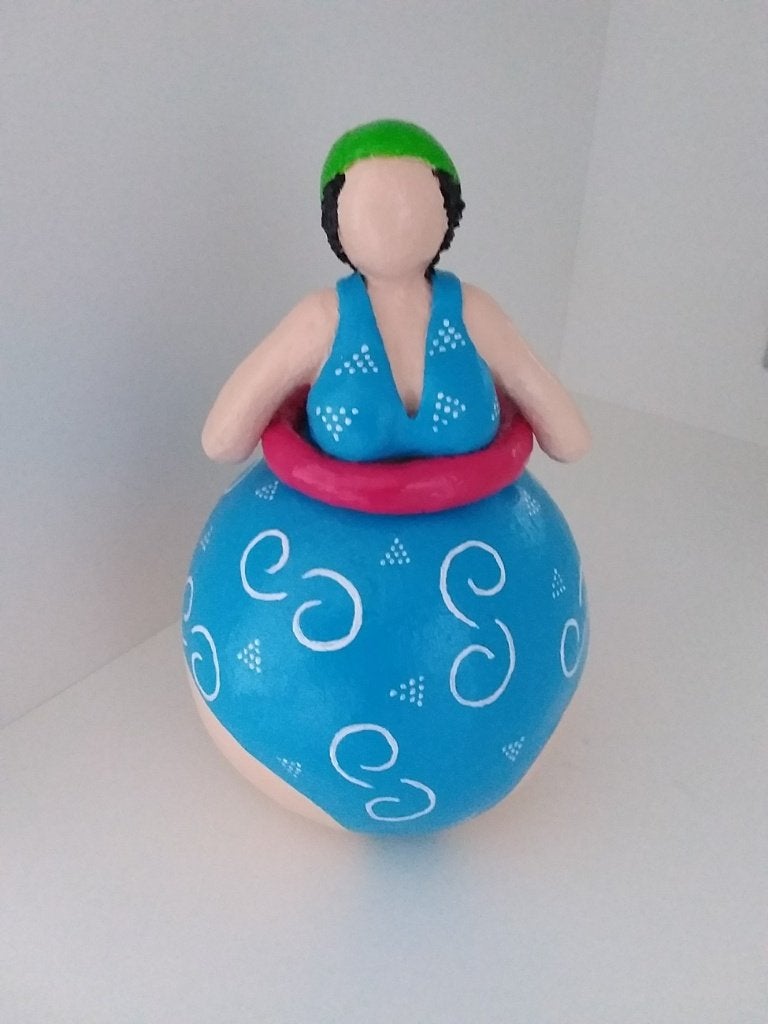DIKKE DAME, beeld, keramiek, Verzamelen, Beelden en Beeldjes, Ophalen, Nieuw, Fantasy