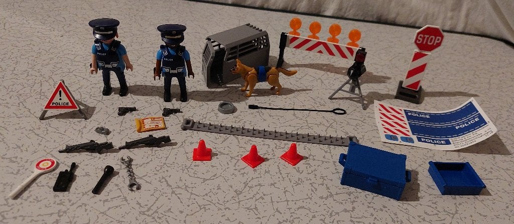 Playmobil 6924 Politie Wegversperring, Gebruikt, Complete set, Overige typen, Ophalen of Verzenden