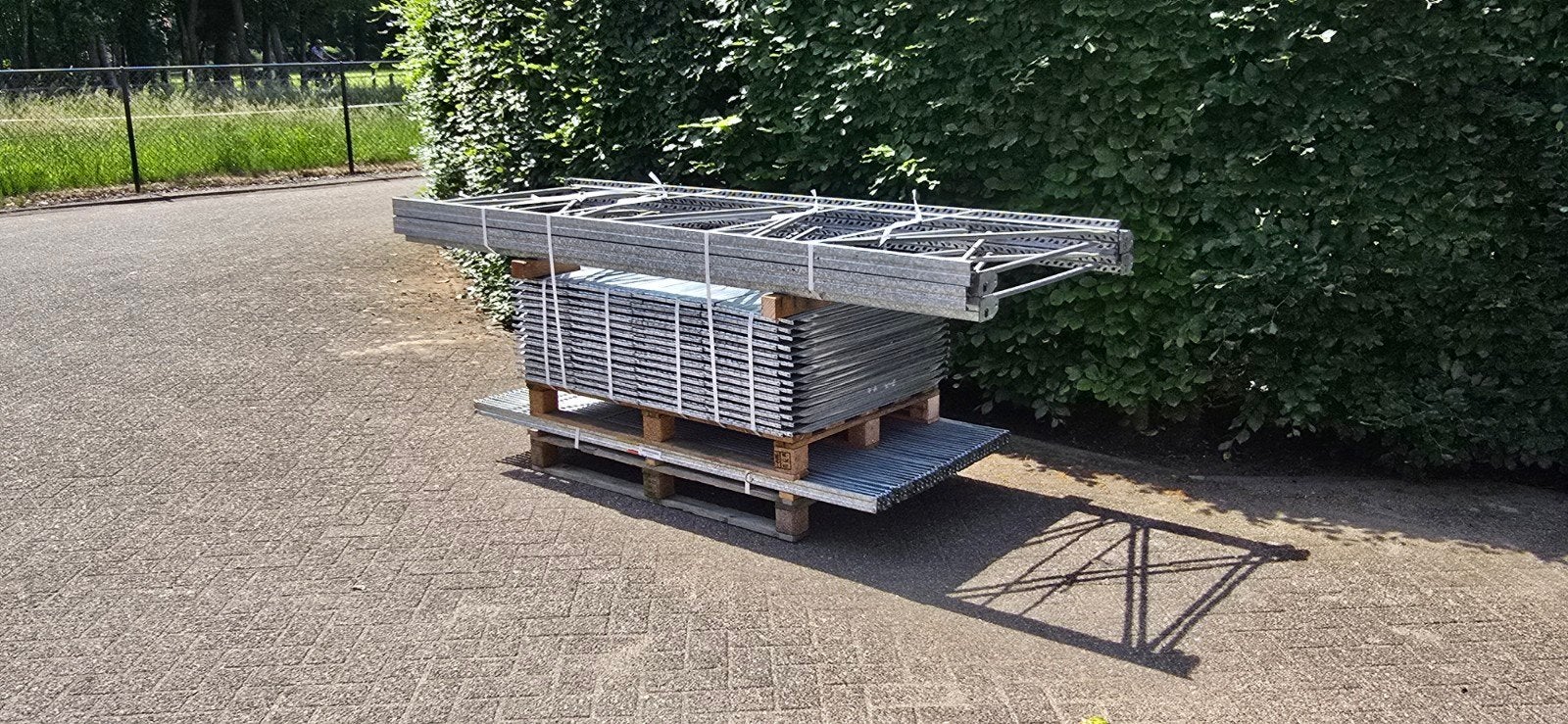 5,5 meter metalsistem legbordstelling , magazijnstelling, Ophalen