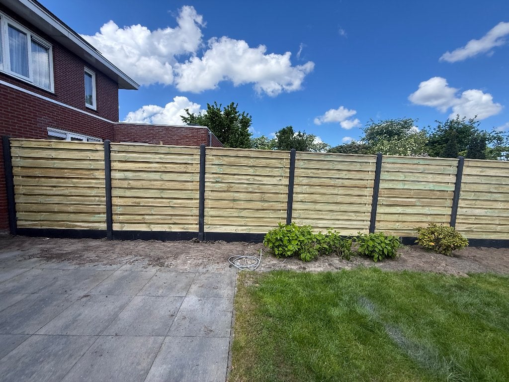 Hout en beton schuttingen, gratis offerte!, Ophalen, 1 tot 2 meter, Minder dan 3 meter, Nieuw