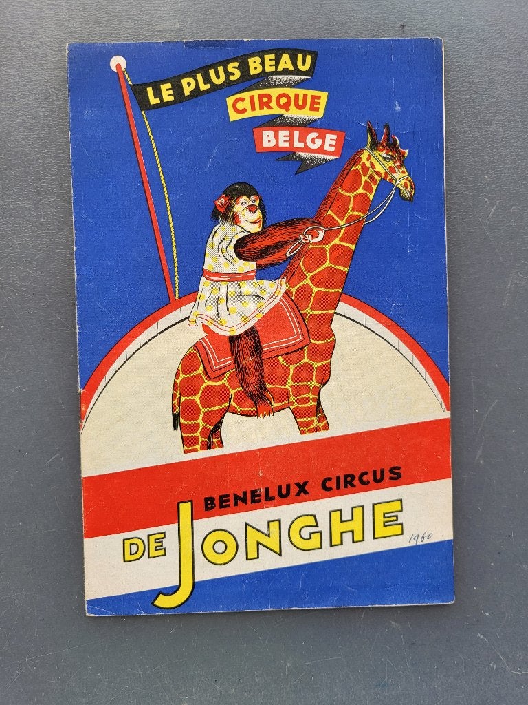 Circus / Circus (Benelux) De Jonghe programma 1960 - Vintage, Ophalen of Verzenden, Gebruikt