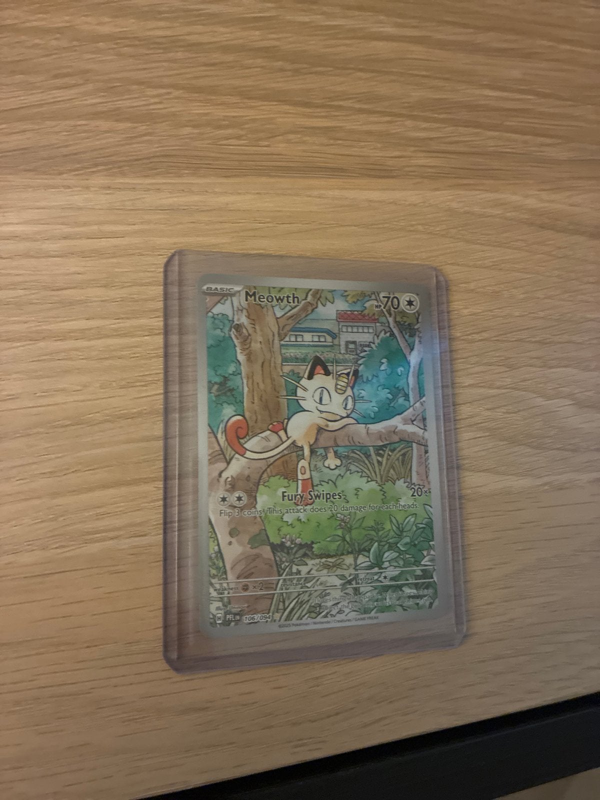 Meowth Pokémon kaart - Basic - 70 HP, Ophalen, Zo goed als nieuw, Losse kaart