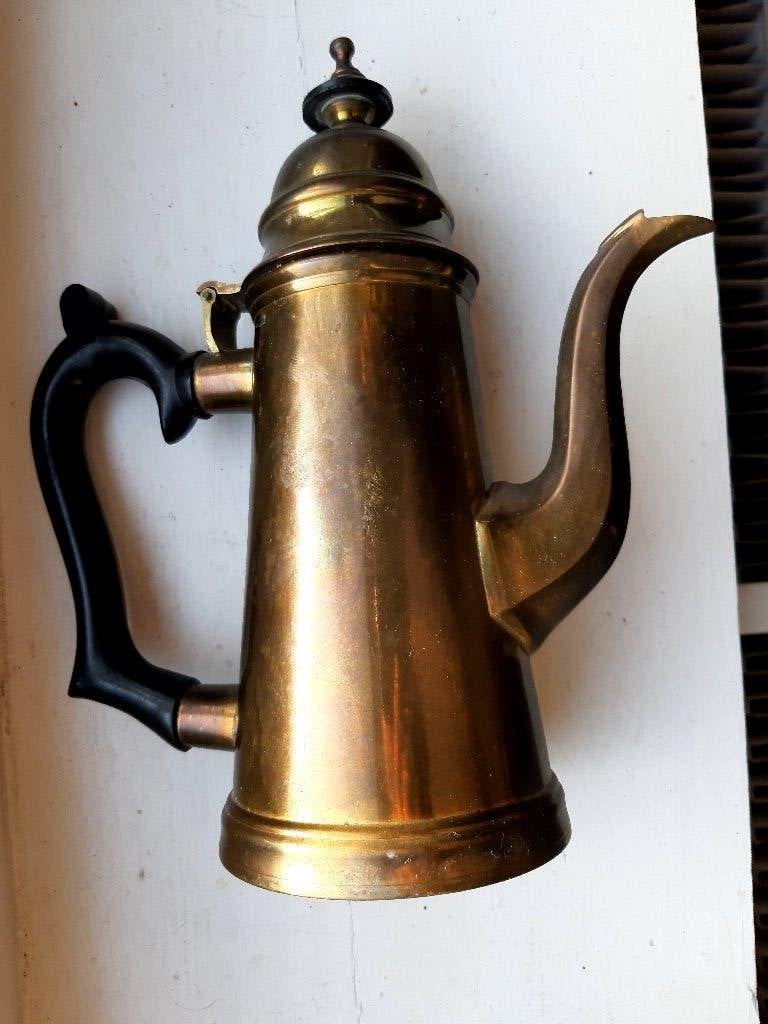 antiek koperen schenkkannetja., Antiek en Kunst, Antiek | Koper en Brons, Ophalen of Verzenden