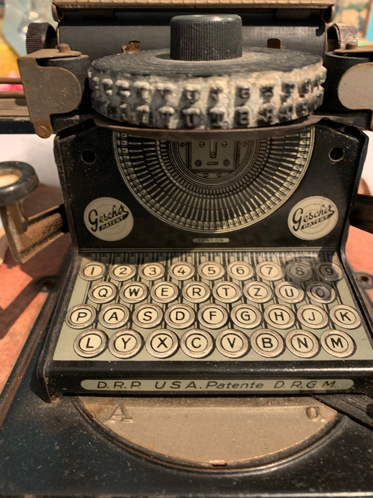Antiek blikken speelgoed typemachine, Antiek en Kunst, Antiek | Speelgoed, Ophalen of Verzenden