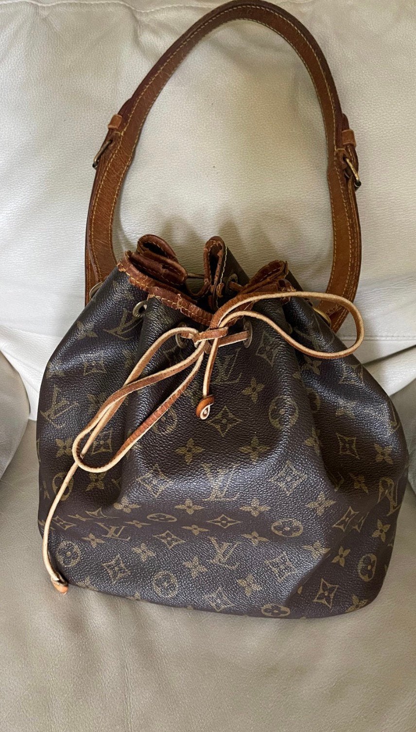 Louis Vuitton Noé, Ophalen of Verzenden, Zo goed als nieuw, Bruin, Handtas