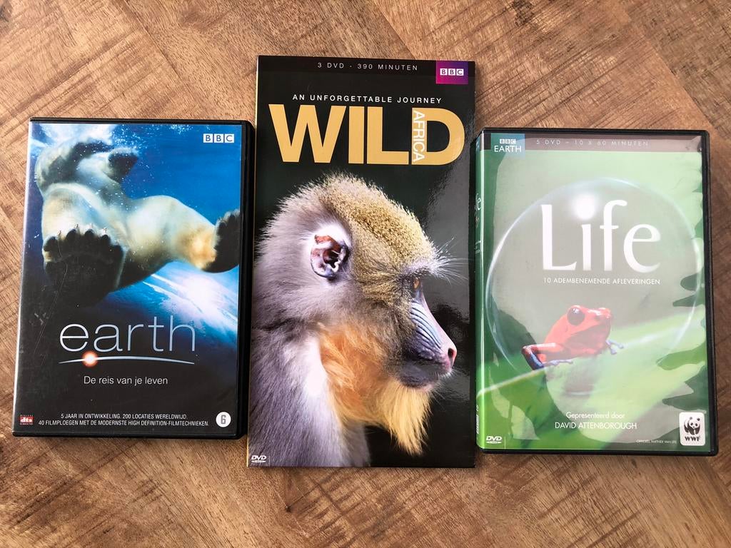 Dvd’s. Life, Earth en Wild Africa, Alle leeftijden, Boxset, Natuur, Ophalen of Verzenden